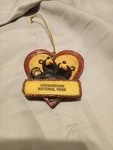 Shenandoah National Park Wooden Carved Bear Ornament Heart Shaped New. Fixed Price $13.57.