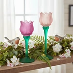 Raz Imports Glass Tulip Votive Candle Holders Set 4671298 Citrus Spritz. Fixed Price $38.52.