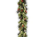9 Ft. Crestwood Spruce Garland With Clear Lights, Indoor/outdoor Use, Christmas. Fixed Price $55.00.