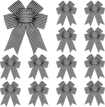 12 Pieces Halloween Black White Stripe Tree Topper Bows Christmas Burlap. Fixed Price $14.92.