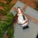 Ragon House Pink Santa Gnome Christmas Ornament Holding Bottle Brush Tree. Fixed Price $16.71.