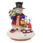 Snowy Day Decorative Candle Jar Topper Ceramic Snowman Cover Decoration. Fixed Price $11.99.