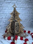 Wooden Christmas Tree Candle Holder Decorative Table Centerpiece 11.5 In. Fixed Price $40.99.