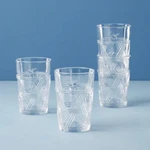 Lenox Glassware Butterfy Meadow Clear Tumblers Glasses - Set Of Four N/o. Fixed Price $34.99.