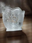 Mikasa Holiday Classic Frosted Santa & Reindeer Votive Holder (sa 520/611) New. Fixed Price $6.17.