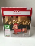 Holiday Time Self Inflatable Weiner Dog W/santa Hat And Suit 4 Feet Christmas. Fixed Price $31.99.