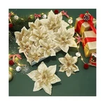 Alupssuc 24 Pcs 6"&9" Large Size Poinsettia Artificial Christmas Flowers Deco.... Fixed Price $17.89.