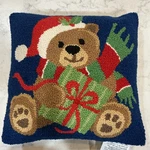 Peking Handicraft Teddy Bear With Santa Hat Christmas Polyfill Hook Throw Pil.... Fixed Price $14.00.