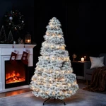 Sweetcrispy 6FT Pre-lit Snow Flocked Artificial Christmas Tree, Prelighted. Fixed Price $31.05.