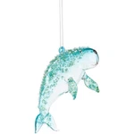 Blue Manatee Glass Ornament Embellished With Beads. Fixed Price $24.99.