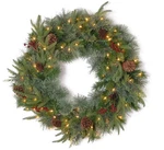 National Tree Company 24" Artificial Colonial Fir Prelit Wreath Christmas Decor. Fixed Price $59.98.