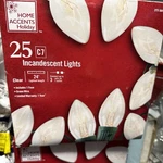 Home Accent Holiday 7 Clear 24' 25CT Incandescent Lights. Fixed Price $11.00.