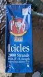 Vintage Christmas Icicles Old World Santa Made Usa 2000 Strands Total 18" Lon. Fixed Price $5.00.