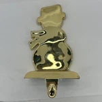 Vintage Gold Tone Snowman Stocking Hook K-mart Mantle. Fixed Price $22.50.