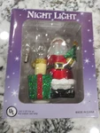 Plug In Night Light Santa W/tree & Gift Christmas Holiday Costco Nip. Fixed Price $12.99.