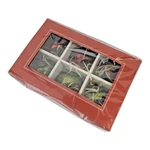 Pottery Barn Set 6 Mercury Glass Christmas Ornaments Balls Red Green New In Box. Fixed Price $39.99.