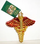 2018 Medical Symbol - Old World Christmas Blown Glass Ornament New W/tag 36239. Fixed Price $10.99.