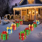 10 Pcs Christmas Yard Signs Decor With Led Lights Glitter Stakes. Fixed Price $46.57.