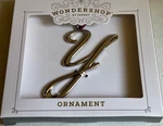 Wondershop Target Metal Monogram Letter Initial Y Christmas Ornament New. Fixed Price $13.99.