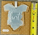 Mud Baby 1ST Christmas Ornament Blue Hanging Bodysuit One Piece Boy. Fixed Price $19.99.