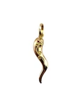 14 Karat Yellow Gold Italian Horn With Decorative Flower Design Pendant #23165. Fixed Price $328.68.