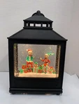 Raz Imports Lighted Water Glitter Lantern Elves On Packages 4116305A Flawed. Fixed Price $41.99.