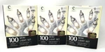 3-BOXES 2006 Target 100 Mini Light Set Clear With White Wire Indoor/outdoor Nib. Fixed Price $18.95.