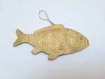 Vintage Antique Dresden Cardboard Christmas Ornament Golden Fish. Fixed Price $20.00.