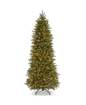 National Tree 6.5' Jersey Fraser Fir Pencil Slim Green W 550 Clear Lights. Fixed Price $224.99.