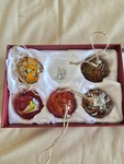 5 Hand Blown Glass Balls 2.3INC Hanging Gazing Ornaments Christmas Tree.... Fixed Price $13.00.