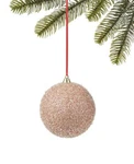 Holiday Lane Shimmer And Light Pink Ball With Clear Beads Ornament. Fixed Price $11.00.