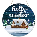 Fenarenes Hello Winter Snowmen Christmas Door Hanging Signs For Front. Fixed Price $26.28.