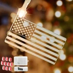 National Flag String Lights INDOOR,13.5FT Battery W/ Usb 15LED. Fixed Price $18.99.