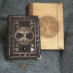 Celtic Tree Of Life Handmade Craft Paper Suede Notebook In Wooden Box. Fixed Price $59.95.