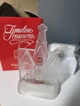Home Holidays Timeless Treasures Glass Clear Tea Light Holder Christmas W/candle. Fixed Price $15.00.