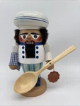 Vintage Steinbach Handmade German Volkunst Chubby Cook Chef Nutcracker 9.5" Tall. Fixed Price $99.99.