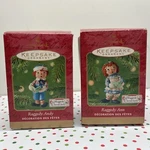 New 2001 Hallmark Keepsake Ornaments - Raggedy Ann Andy Pair (2). Fixed Price $11.50.