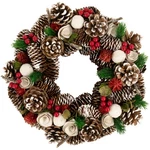 Northlight 13.5" Frosted Pine Cone Twigs Berries Artificial Christmas Wreath. Fixed Price $26.45.