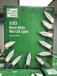 Home Accents Holiday 100 Led Warm White String Lights. Fixed Price $6.00.