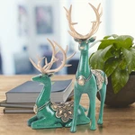 Home Tabletop Lucky Statue Figurine Reindeer Decoration Sculpture Green Usa. Fixed Price $30.43.