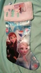 New Disney Frozen 2 Satin Christmas Stocking With White Plush Cuff 18". Fixed Price $9.99.