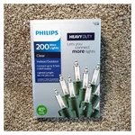 Philips Heavy Duty 200 Mini Clear String Lights Indoor/outdoor New Christmas. Fixed Price $29.88.