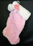 Baby Girl First Christmas Stocking Pink Holiday Keepsake 17" New With Tag. Fixed Price $11.96.