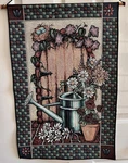 Woven Tapestry Wall Hanging Secret Garden Door By Manual Woodworkers & Weavers. Fixed Price $20.00.