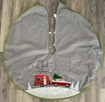 Holiday Time Christmas Oh What Fun Fleece Tree Skirt Camping Gray White 48". Fixed Price $12.99.