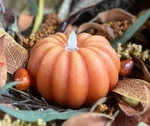 New Primitive Fall Pumpkin Candle Led Battery Timer Light Moving Flame. Fixed Price $17.95.