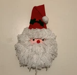 Vintage Santa Claus Christmas Wall Hanging Craft Bleach Bottle White Yarn Beard. Fixed Price $16.99.