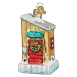 Old World Christmas Ice Fishing Shanty (44250) Glass Ornament W/ Owc Box. Fixed Price $23.99.