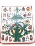 10" Mini Christmas Tree Wood Display Hand Painted Ornaments Angel Snowman +. Fixed Price $16.73.