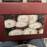 Lenox Holiday Twelve Of Christmas Set 12 Dessert Plate Holly Berries. Fixed Price $110.00.